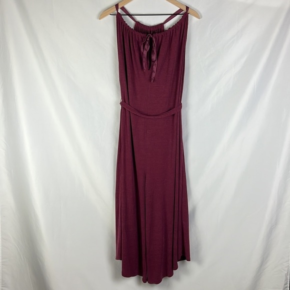 Anthropologie HD in Paris Jacenta Burgundy Wide Leg Jumpsuit Size XS - Picture 8 of 12